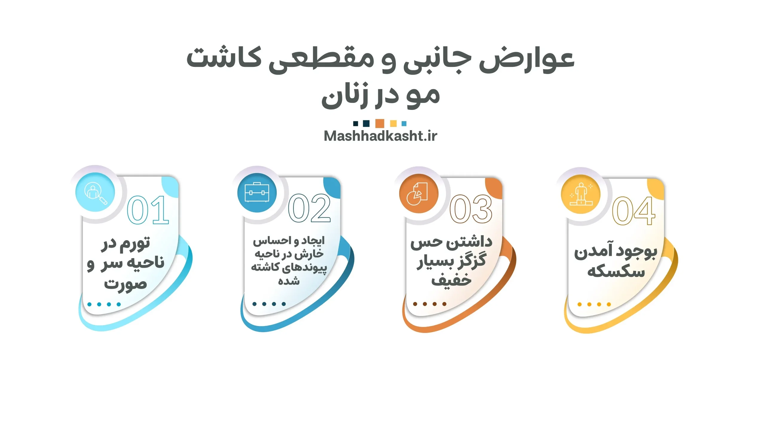 عوارض جانبی کاشت مو زنان در مشهد شامل موارد مختل اما مقطعی و کوتاه است