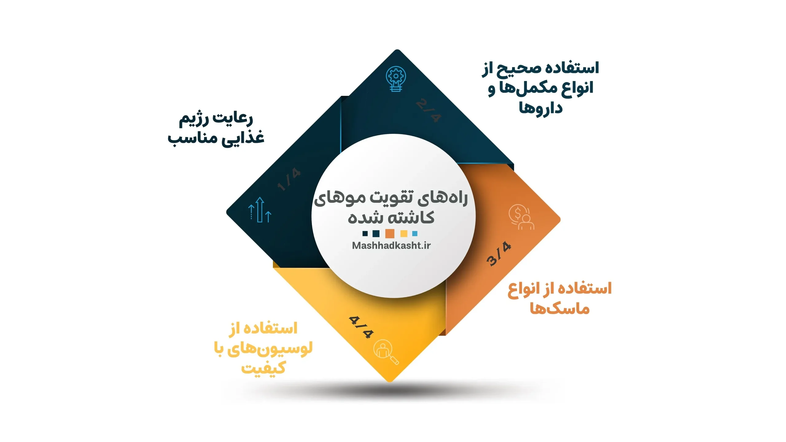 اینفئوگرافیک راه های تقویت موهای کاشته شده