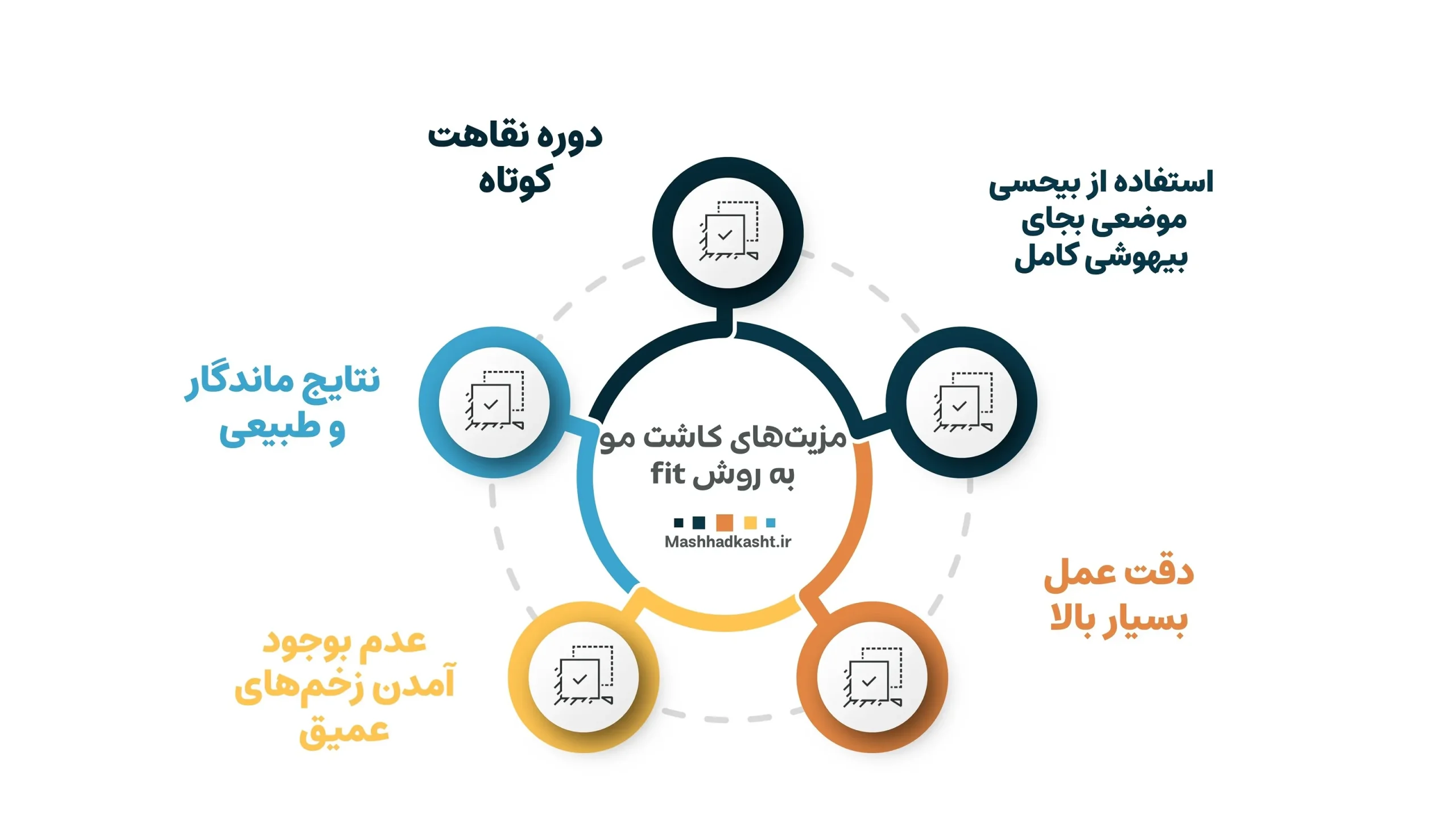 ذر تصویر اینفوگرافیک فوایدکاشت مو به اف ای تی را مشاهده میکنید