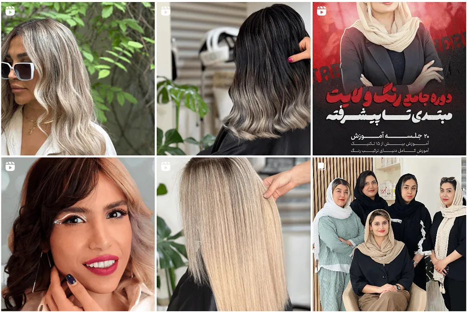 خانم باقری از بهترین رنگ کار مو در مشهد است