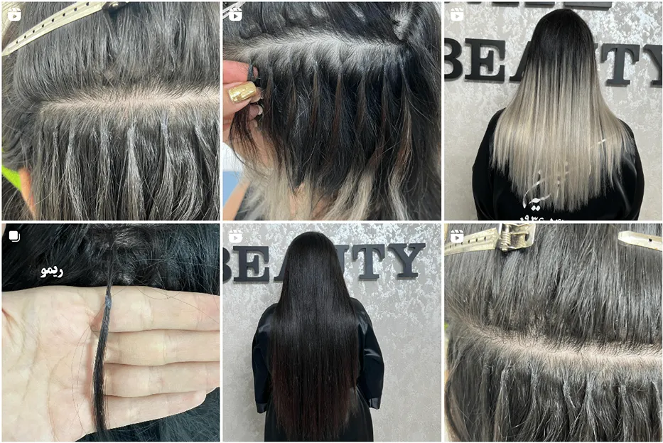 تصویر یکی از بهترین سالن اکستنشن مو در مشهد را مشاهده میفرمایید.