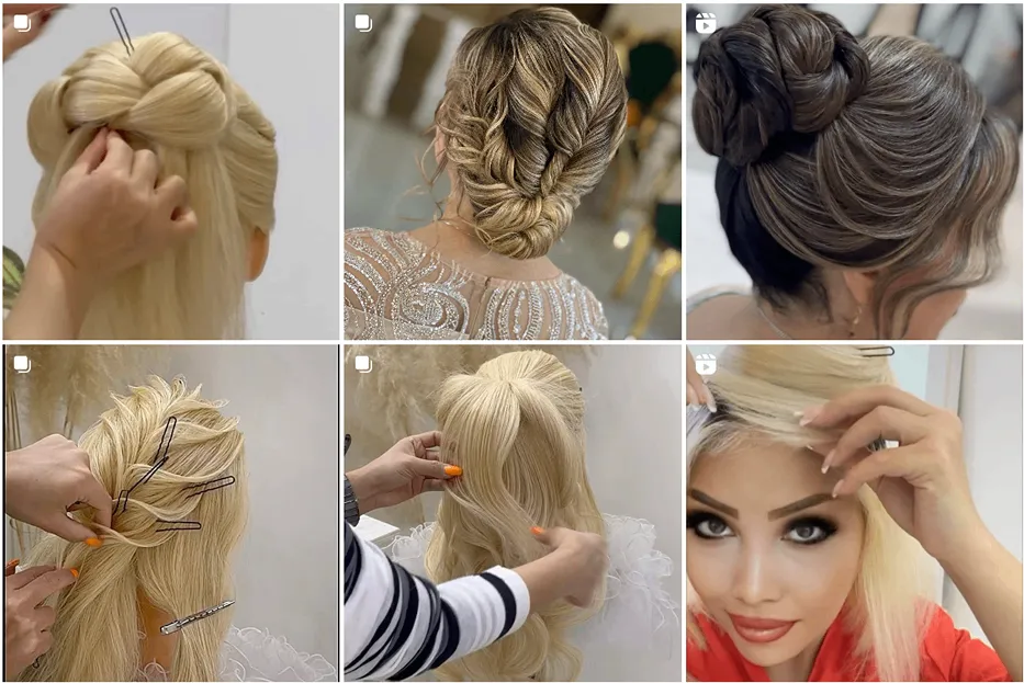 ندا پیوندی از بهرتین شینیون کار مو در مشهد است